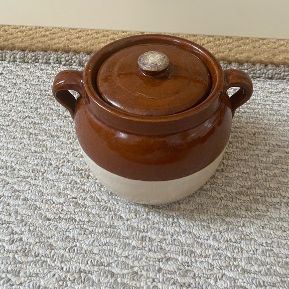 VINTAGE LARGE CERAMIC JAR FOR STORAGE OR COOKING HONEY POT SHAPE - Picture 4 of 4